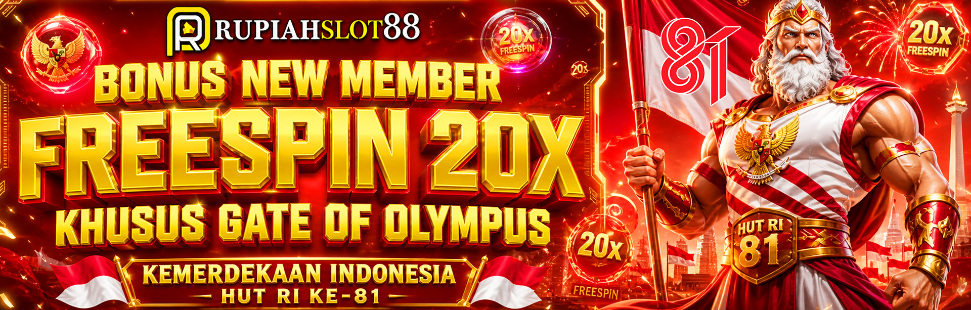 BONUS KHUSUS MEMBER BARU FREESPIN 20X GRATIS